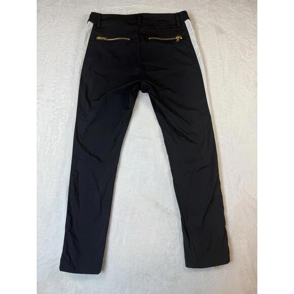 Brendratti Pants Womens 42 Black/White Gold Zippers Stretch Made in Italy - Picture 5 of 5